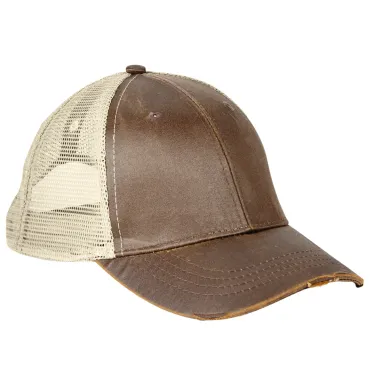 Ollie Cap in Waxed brown front view