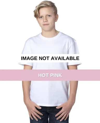Threadfast Apparel 600A Youth Ultimate T-Shirt HOT PINK front view