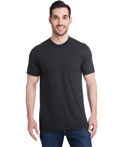Bayside Apparel 5710 Unisex Triblend T-Shirt in Tri black front view