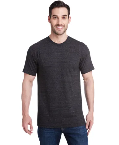 Bayside Apparel 5710 Unisex Triblend T-Shirt in Tri charcoal front view