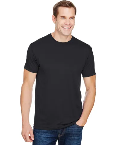 Bayside Apparel 5300 USA-Made Performance Tee in Black front view