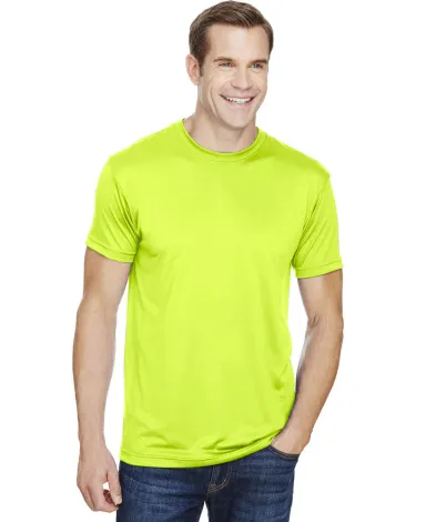 Bayside Apparel 5300 USA-Made Performance Tee in Lime green front view