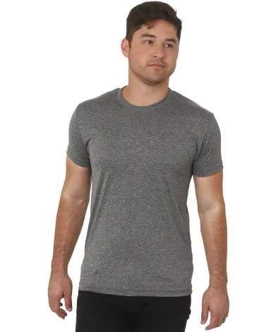Bayside Apparel 5300 USA-Made Performance Tee in Cationic chrcoal front view