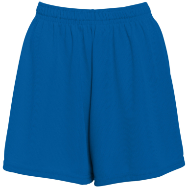 Augusta Sportswear 961 Girls' Wicking Mesh Short in Royal front view