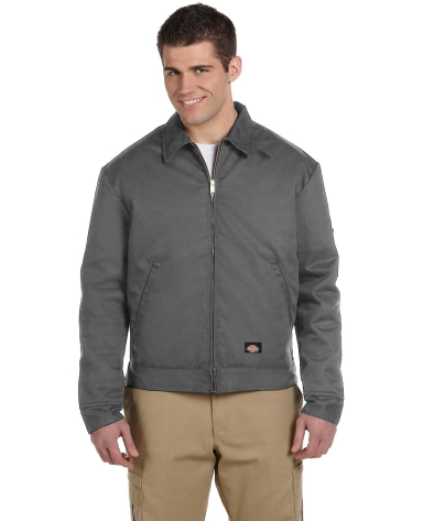 TJ15 Dickies Eisenhower Classic Lined Jacket in Charcoal front view