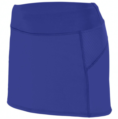 Augusta Sportswear 2420 Women's Femfit Skort in Purple/ graphite front view