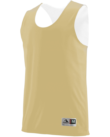 Augusta Sportswear 5023 Youth Reversible Wicking T in Vegas gold/ wht front view