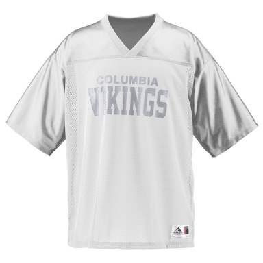 Augusta Sportswear 258 Youth Stadium Replica Jerse in White front view