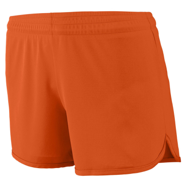 Augusta Sportswear 357 Women's Accelerate Short in Orange front view