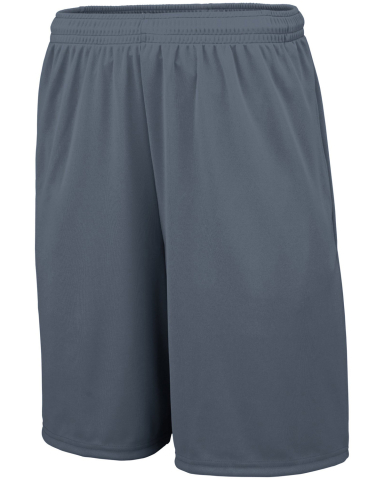 Augusta Sportswear 1429 Youth Training Short with  in Graphite front view
