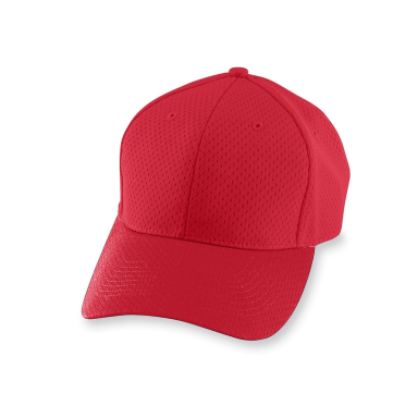 Augusta Sportswear 6235 Athletic Mesh Cap-Adult in Red front view