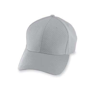 Augusta Sportswear 6235 Athletic Mesh Cap-Adult in Silver grey front view