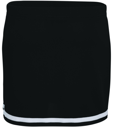 Augusta Sportswear 9125 Women's Energy Skirt in Black/ white front view