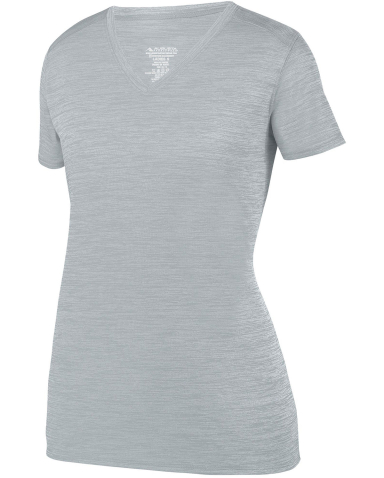 Augusta Sportswear 2902 Ladies Shadow Tonal Heathe in Silver front view