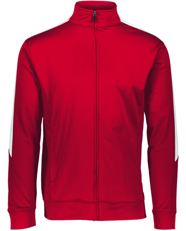 Augusta Sportswear 4396 Youth Medalist Jacket 2.0 in Red/ white front view