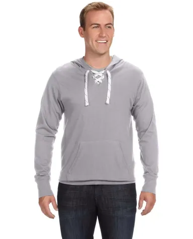 J America 8231 Sport Lace Jersey Hooded Pullover T OXFORD front view