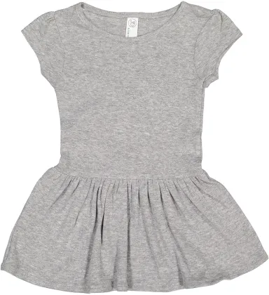 Rabbit Skins 5320 Infant Baby Rib Dress in Heather front view