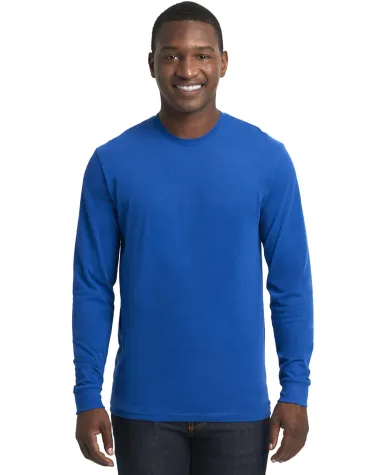 Next Level Apparel 6411 Unisex Sueded Long Sleeve  in Royal front view