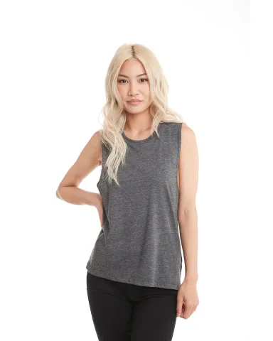 Next Level Apparel 5013 Women's Festival Muscle Ta in Charcoal front view