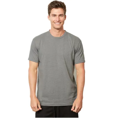 Next Level Apparel 4600 Eco Heavyweight Tee in Drk heather gray front view