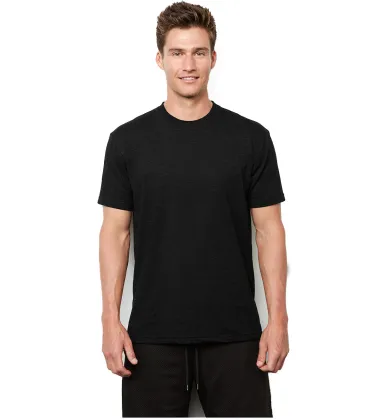 Next Level Apparel 4600 Eco Heavyweight Tee in Heather black front view