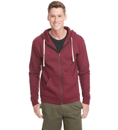 Next Level Apparel 9602 Unisex Zip Hoodie in Maroon front view