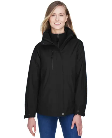 North End 78178 Ladies' Caprice 3-in-1 Jacket with BLACK front view
