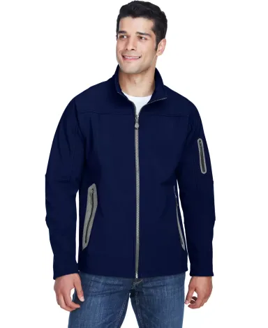 North End 88138 Men's Three-Layer Fleece Bonded So CLASSIC NAVY front view