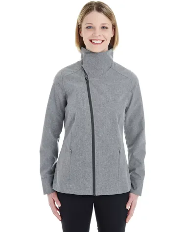 North End NE705W Ladies' Edge Soft Shell Jacket wi CITY GREY front view