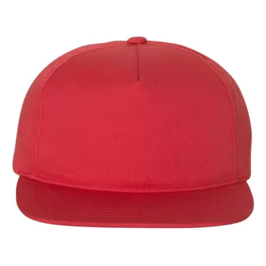 Yupoong-Flex Fit 6502 Unstructured Five-Panel Snap RED front view