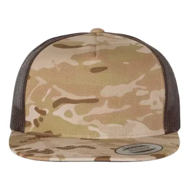 Yupoong-Flex Fit 6006 Five-Panel Classic Trucker C ARID/ BROWN front view