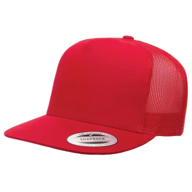 Yupoong-Flex Fit 6006 Five-Panel Classic Trucker C RED front view
