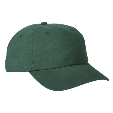 Big Accessories BA610 Heavy Washed Canvas Cap in Bottle green front view