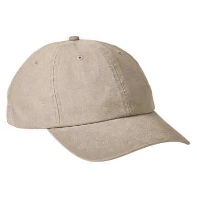 Big Accessories BA610 Heavy Washed Canvas Cap in Khaki front view