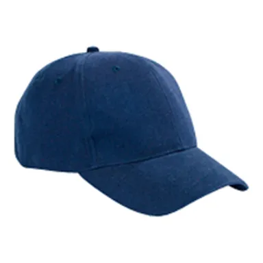 BX002 Big Accessories 6-Panel Brushed Twill Struct in Navy front view