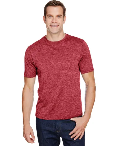 A4 Apparel N3010 Men's Tonal Space-Dye T-Shirt in Red front view
