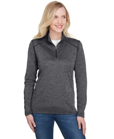 A4 Apparel NW4010 Ladies' Tonal Space-Dye Quarter- in Charcoal front view