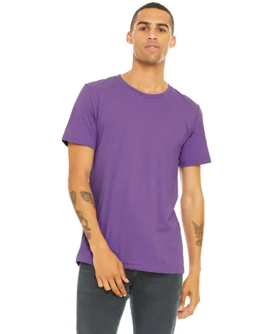 BELLA+CANVAS 3413 Unisex Howard Tri-blend T-shirt in Purple triblend front view