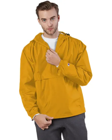 Champion Clothing CO200 Packable Jacket in Gold front view
