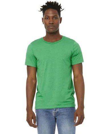 Bella + Canvas 3301 Unisex Sueded Tee in Heather kelly front view