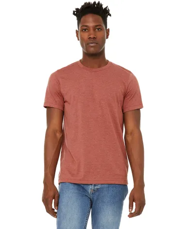 Bella + Canvas 3301 Unisex Sueded Tee in Heather clay front view