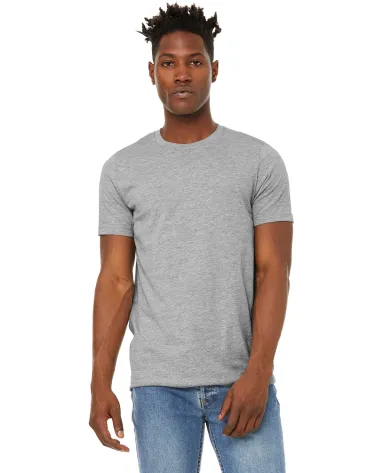 Bella + Canvas 3301 Unisex Sueded Tee in Athletic heather front view