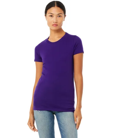 BELLA 6004 Womens Favorite T-Shirt in Team purple front view