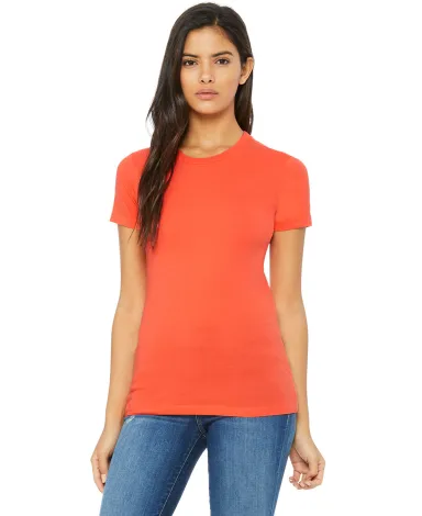 BELLA 6004 Womens Favorite T-Shirt in Coral front view