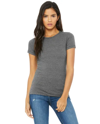 BELLA 6004 Womens Favorite T-Shirt in Deep heather front view