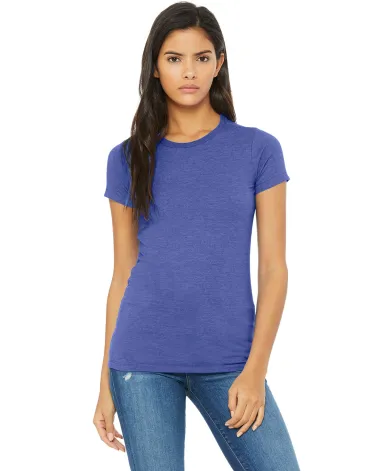 BELLA 6004 Womens Favorite T-Shirt in Hthr true royal front view