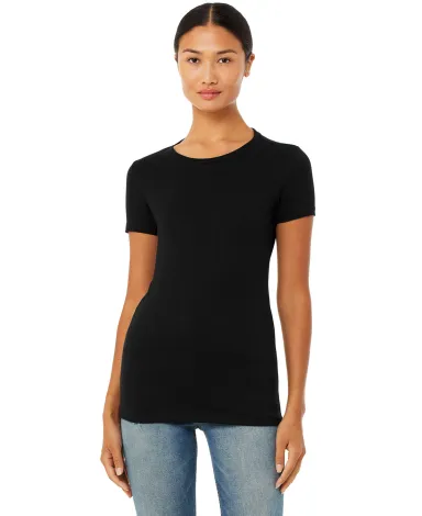 BELLA 6004 Womens Favorite T-Shirt in Black heather front view