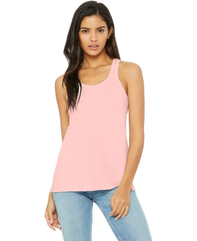 BELLA 8800 Womens Racerback Tank Top in Soft pink front view