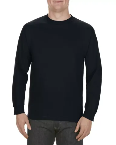 Alstyle 1304 Classic Long Sleeve Tee in Black front view