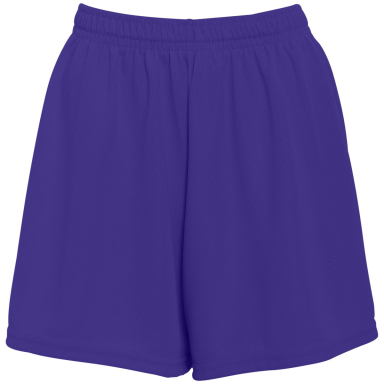 960 Ladies Wicking Mesh Short  in Purple front view